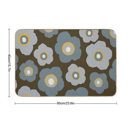 Cozy Scandinavian Flowers  Toxin-Free Bath Mat