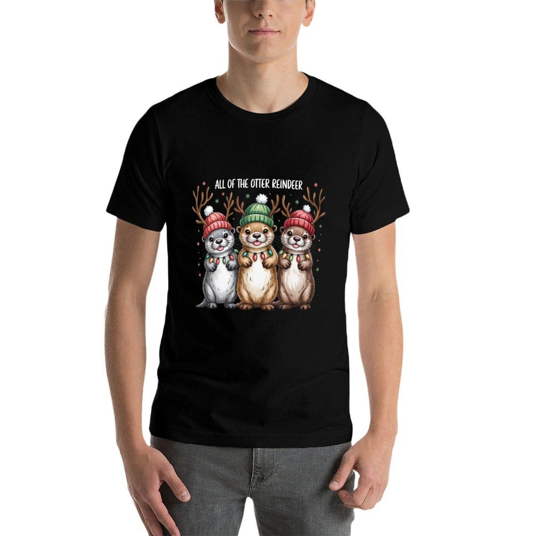 All of The Otter Reindeer Funny Christmas for Animals Lover  Versatile T-Shirt