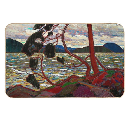 WEST WIND  Vintage 1919 Tom Thomson Algonquin Park Art Print  Non-Slip Bath Mat