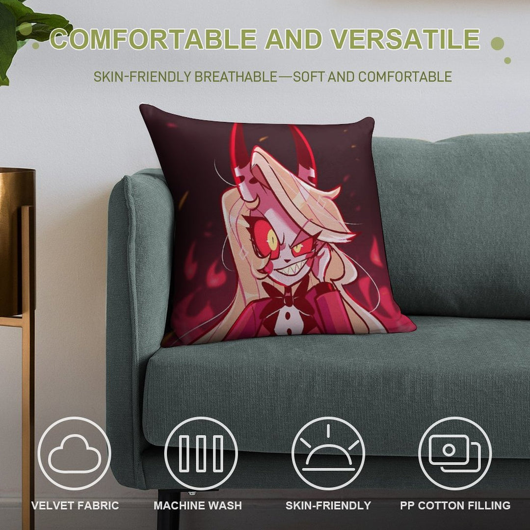 Hazbin Hotel Charlie Soft Bedroom Essential Throw Pillow