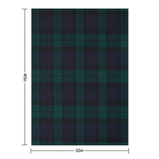 Black Watch Scottish Tartan Versatility Throw Blanket