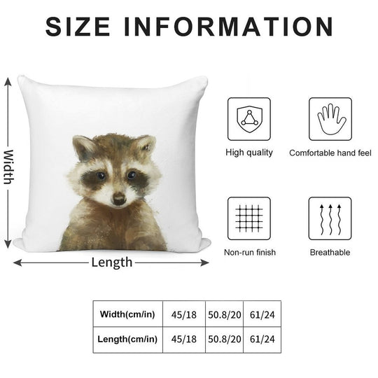 Little Raccoon Soft Style Accent Throw Pillow