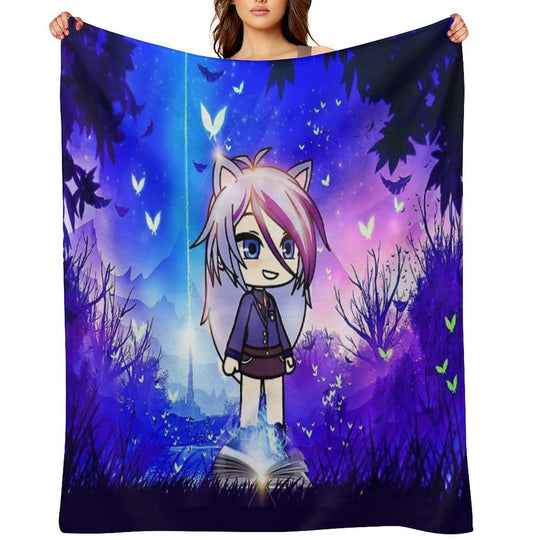 Gacha Life in The Magic Forest Easy Care Throw Blanket