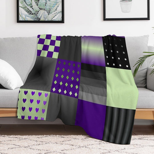 Funny Patchwork Pattern 9 Multi-functional Throw Blanket
