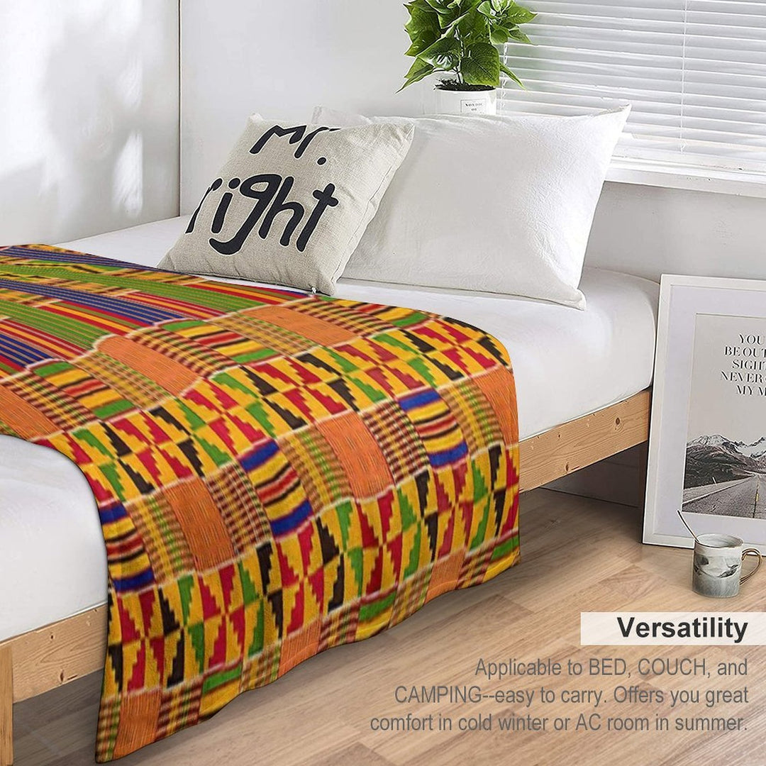 Kente Africa Design All-season Throw Blanket