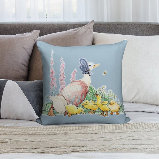 Jemimah Puddle-Duck - Beatrix Potter Soft Washable Throw Pillow