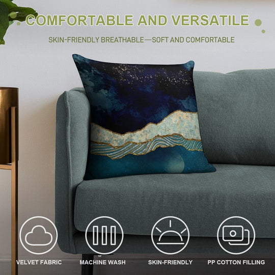 Indigo Sky Soft Skin-Friendly Throw Pillow