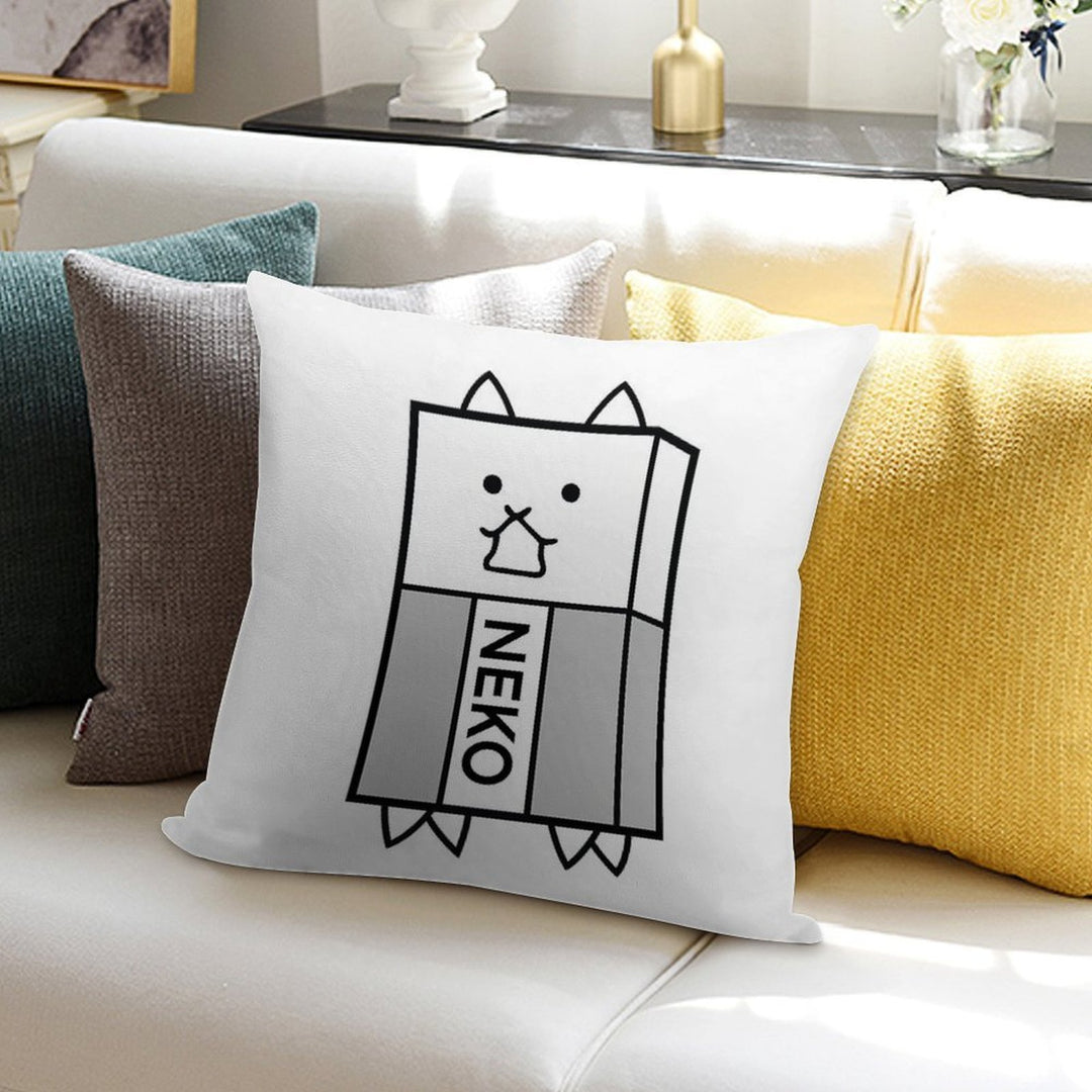 Battle Cats Eraser Cat Gomu Cat Soft Bedroom Essential Throw Pillow