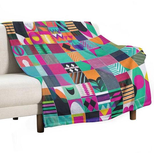 Geometric Shapes - Raloel All-season Throw Blanket