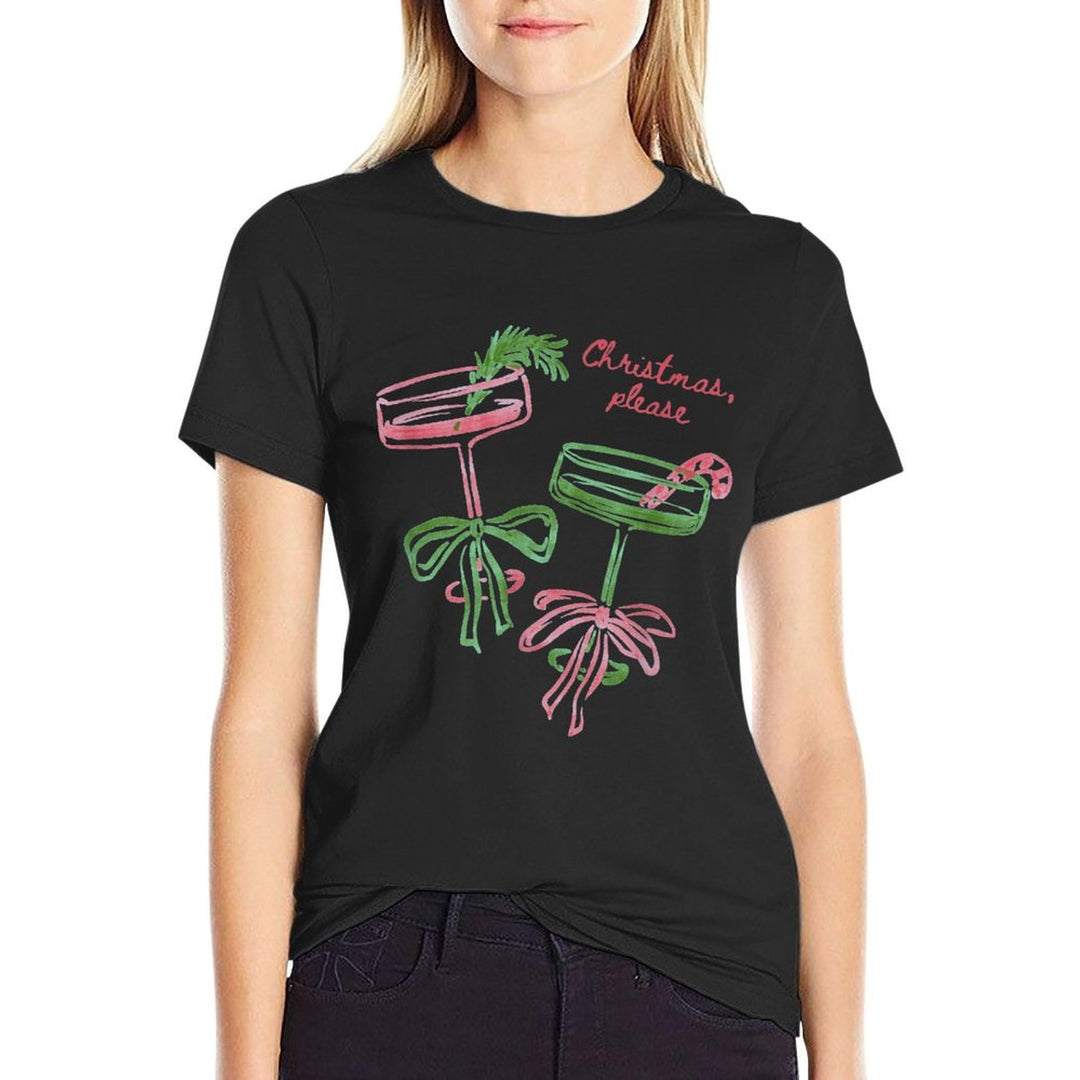 Merry Cocktails  High-quality Stitching T-Shirt