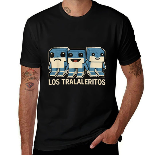 Los Tralaleritos - Funny Italian Brainrot Cringe Kids Meme  Cotton T-Shirt