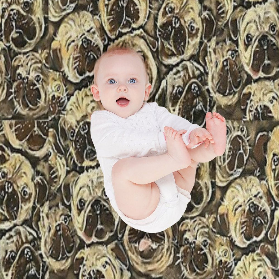 Pile Of Pugs  Pug Dog  Pug Lovers  Pug Mom  Pug Dads  Puppy Pug Sustainable Throw Blanket