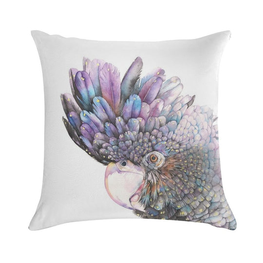 Black Cockatoo Soft Skin-Friendly Throw Pillow