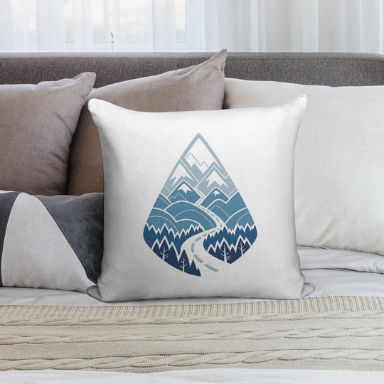 The Road Goes Ever On Winter (white) Soft High-Density Material Throw Pillow