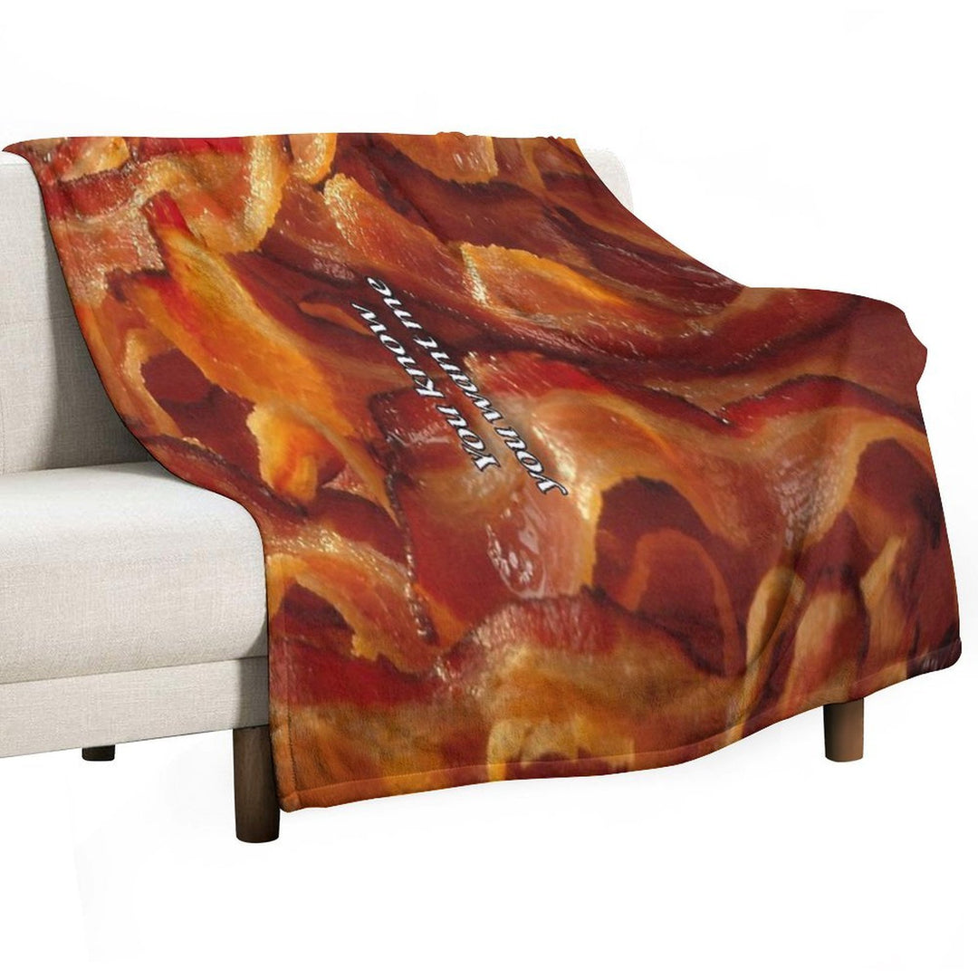Bacon Shrink-resistant Throw Blanket