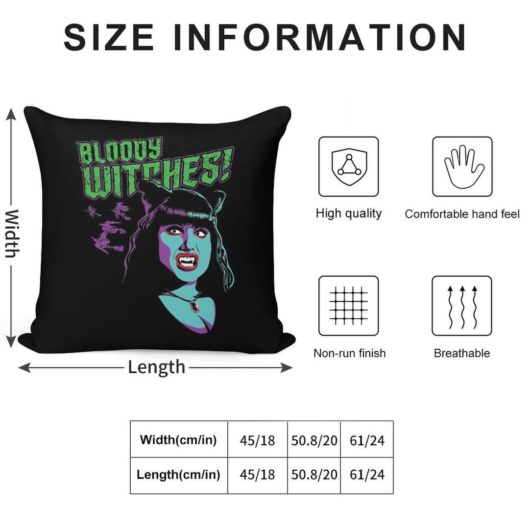 Witches! Soft Skin-Friendly Throw Pillow