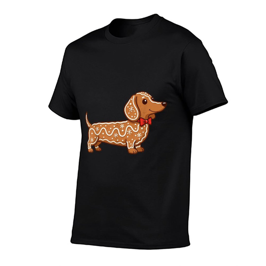 Dachshund Christmas Gingerbread Cookie Weiner Dog Lover  Eco-friendly Material T-Shirt