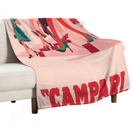 Vintage Campari Multi-functional Throw Blanket