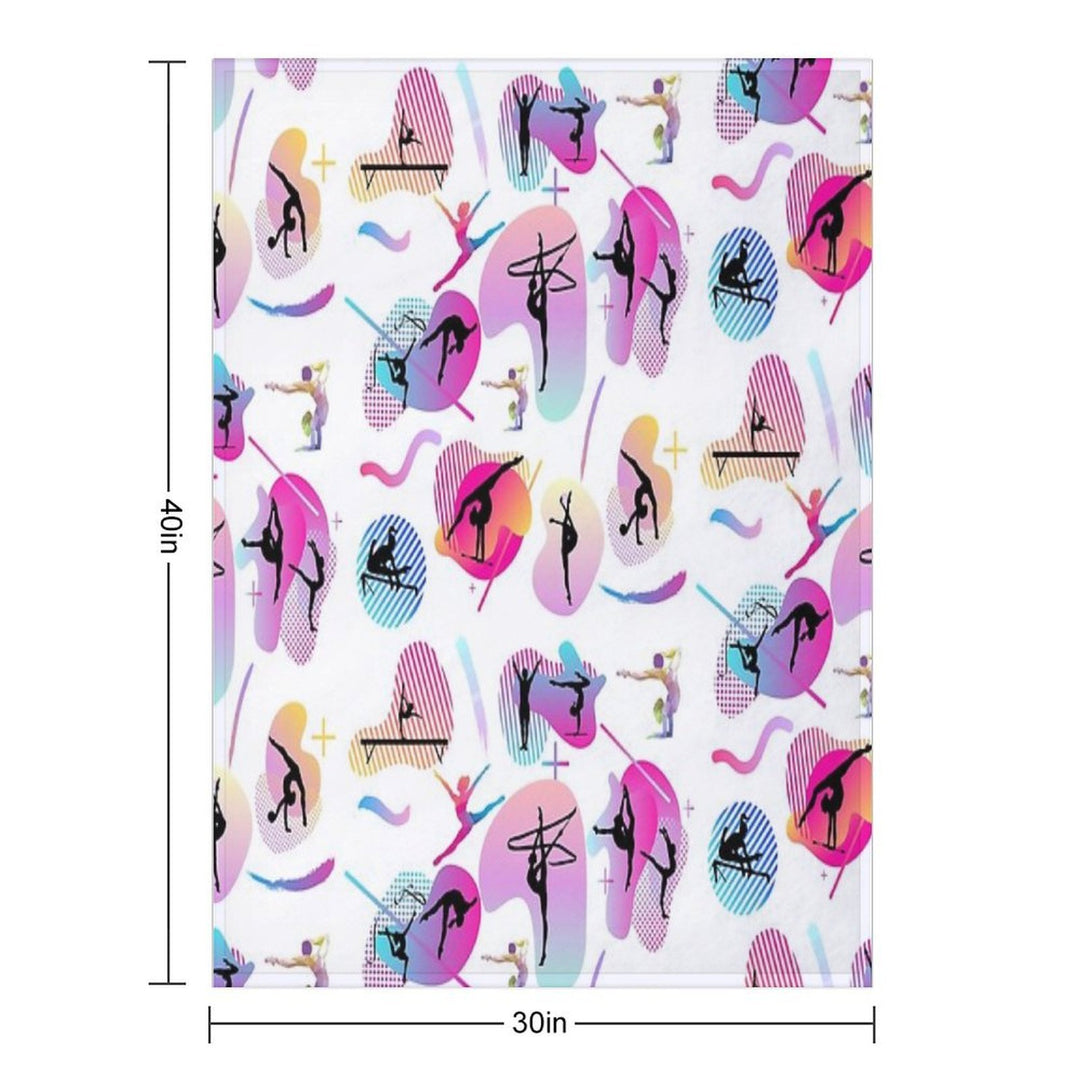 Gymnastics Print Comfort Throw Blanket