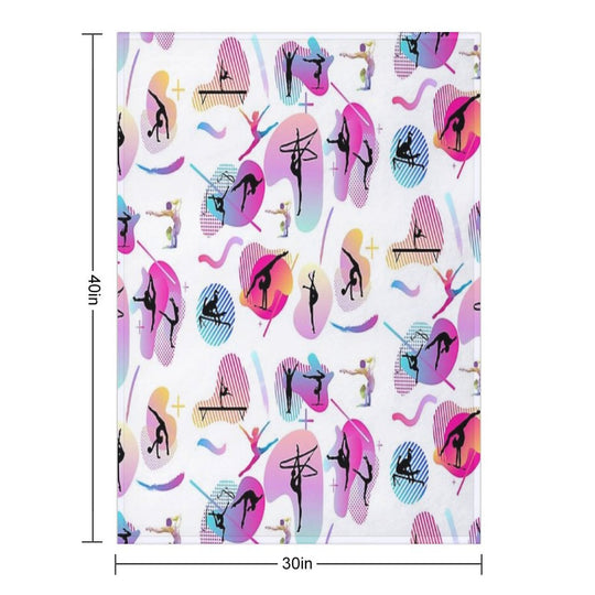 Gymnastics Print Comfort Throw Blanket