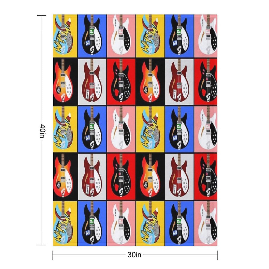 Paul Weller's Rickenbacker 330 Guitar Collection Wrinkle-free Throw Blanket
