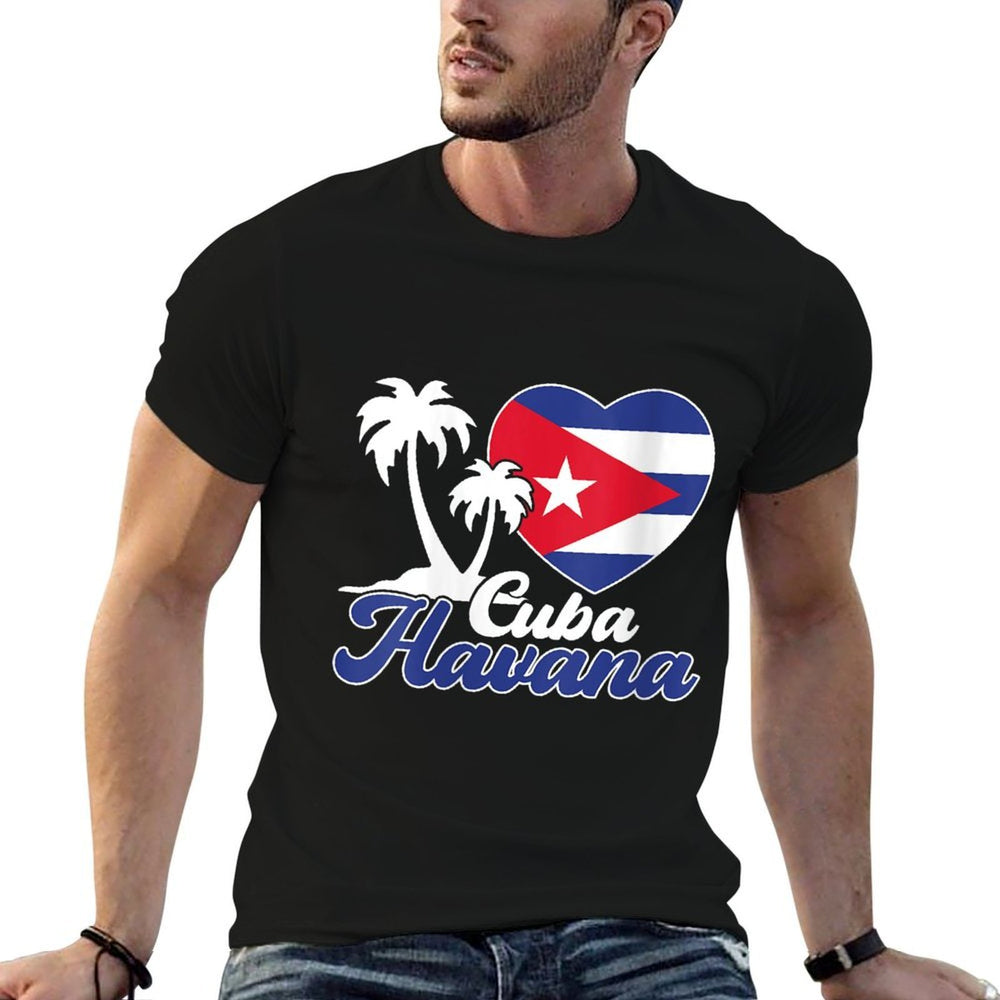 Womens Cuba-Shirt Havana Cuba Hispanic Heritage Cuban Men Dad  Breathable T-Shirt
