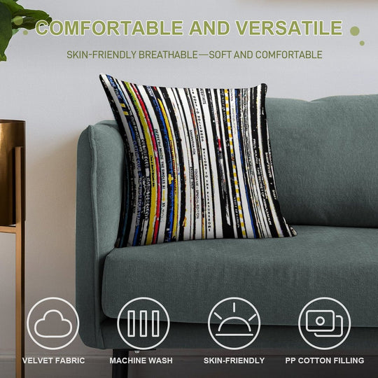 Long Play Love! Soft Fade-Resistant Throw Pillow