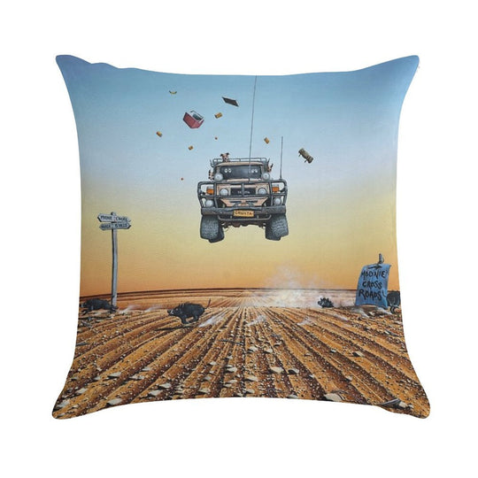 Are We There Yet! Moonie. Soft Skin-Friendly Throw Pillow
