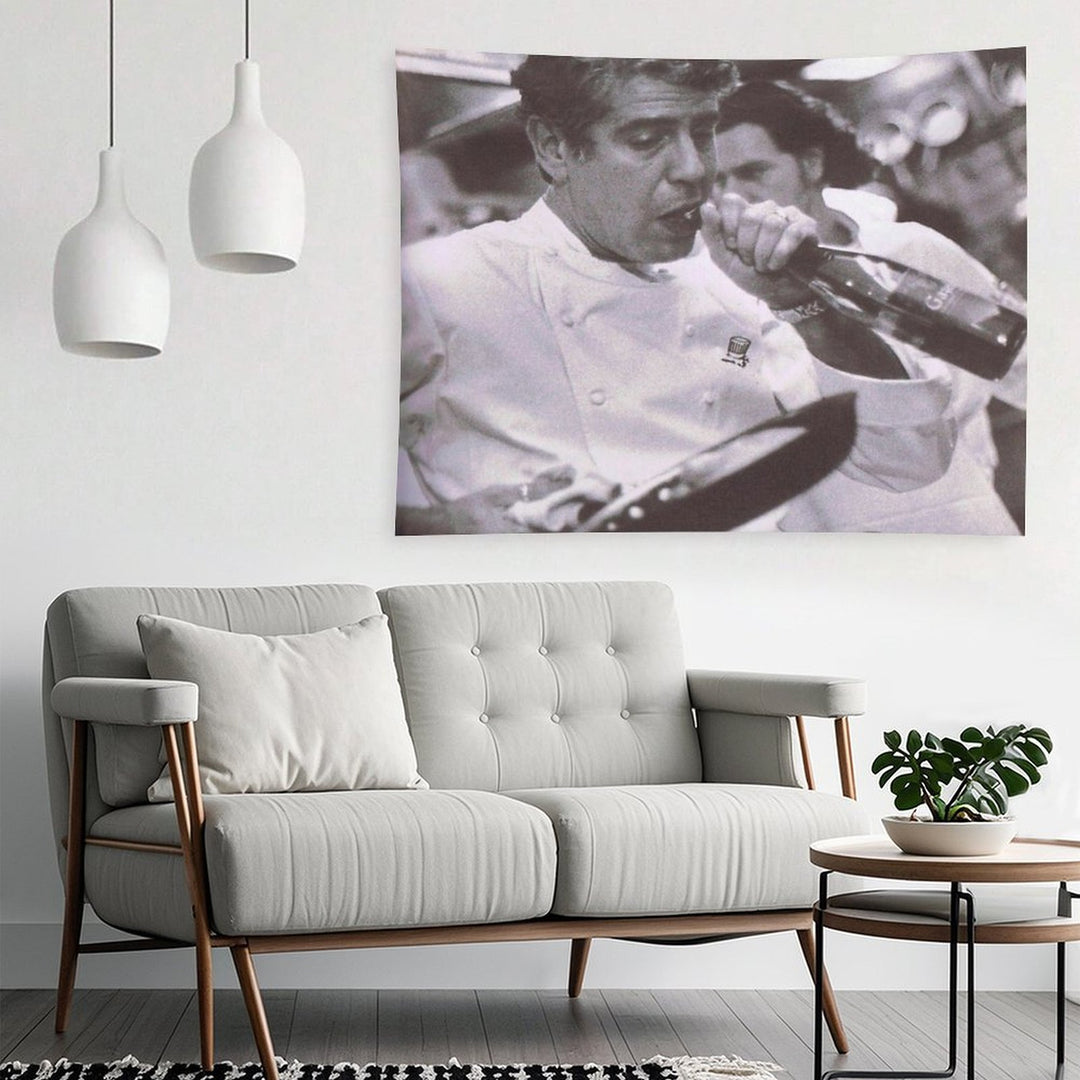 Cook And Open Beer - Anthony Bourdain Tapestry