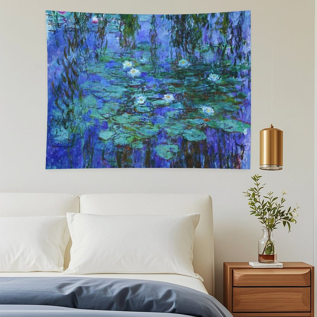 Claude Monet Water Lilies - Blue Water Lilies Tapestry