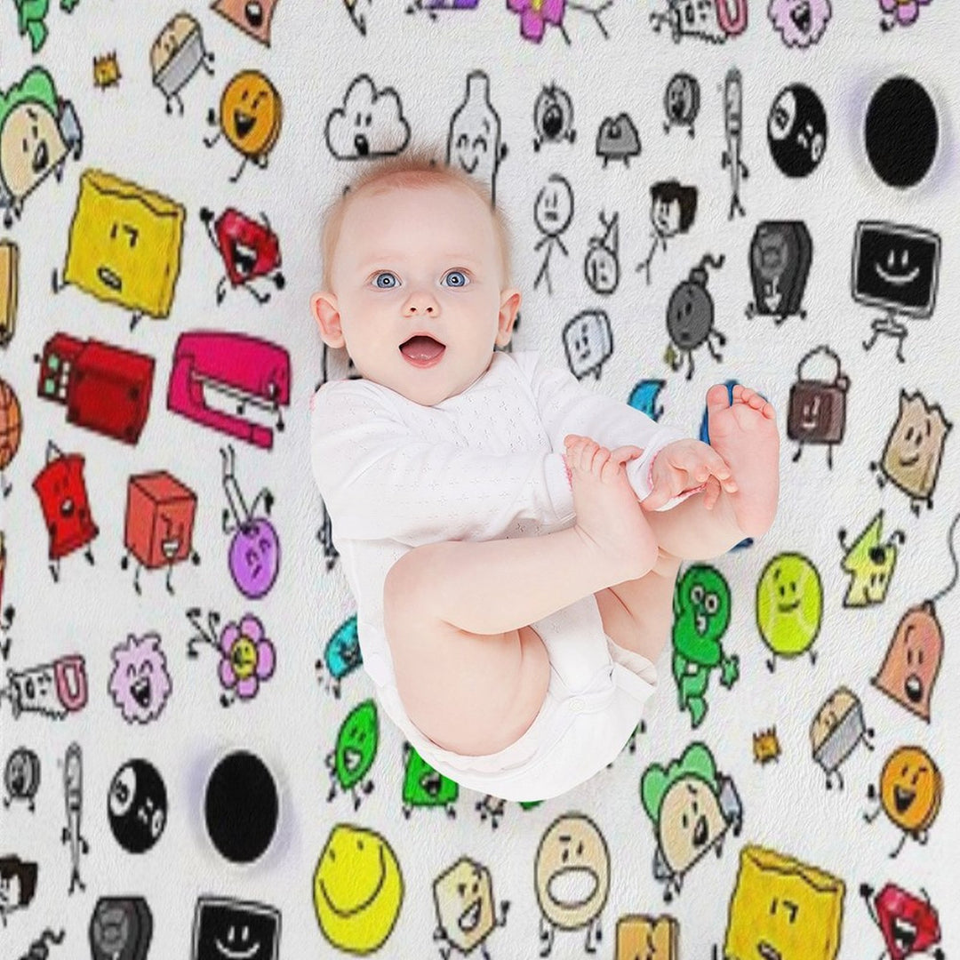 BFDI All Characters (Transparent) Anti-pilling Throw Blanket