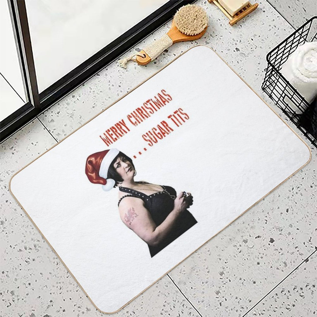 Merry Christmas Sugar Tits Durable Bath Mat