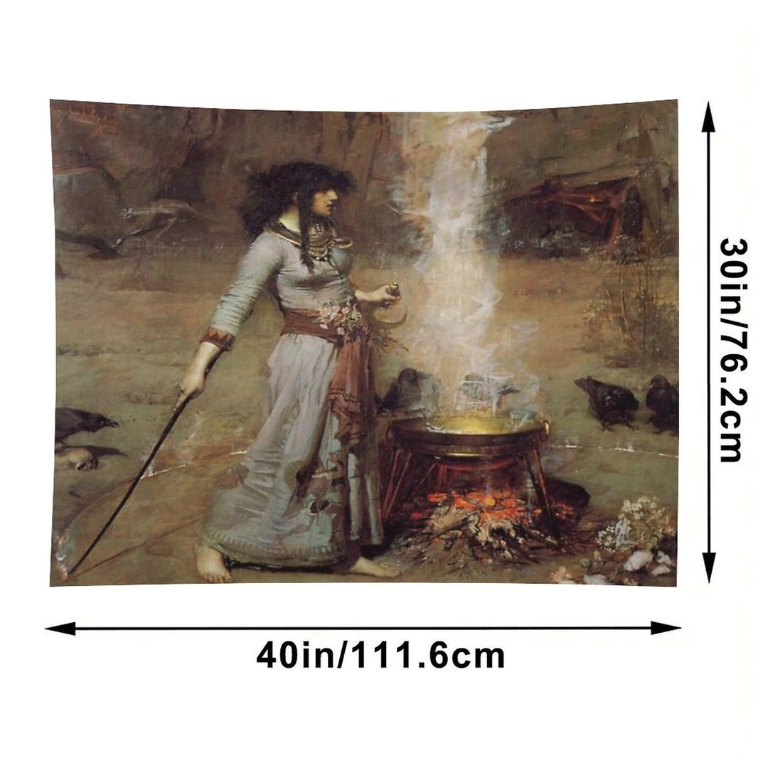 John William Waterhouse - The Magic Circle Tapestry