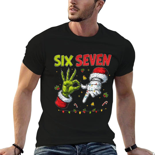 Funny Mean Guy Christmas Viral 6 7 Trending Six Seven Meme  Classic T-Shirt
