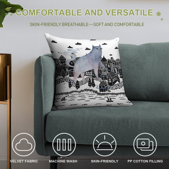 The Fog Soft Multiple Sizes Throw Pillow