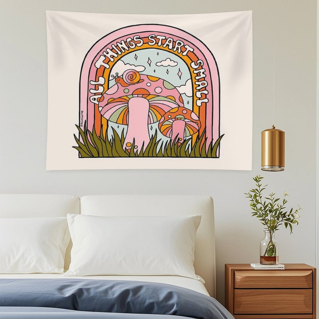 All Things Start Small Tapestry