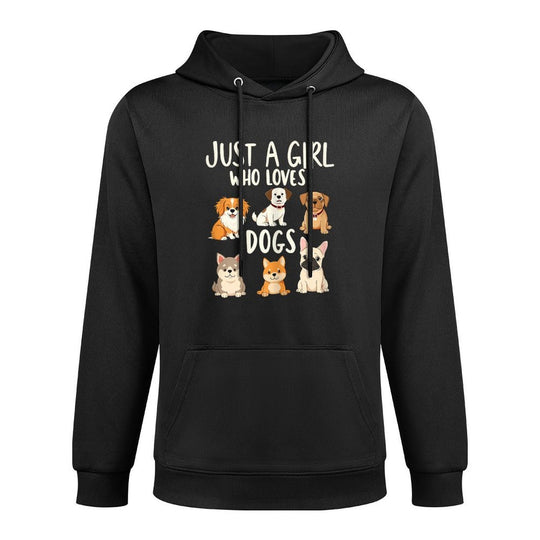 Dog Lover Just A Girl Who Loves Dogs Adjustable Hood Hoodie