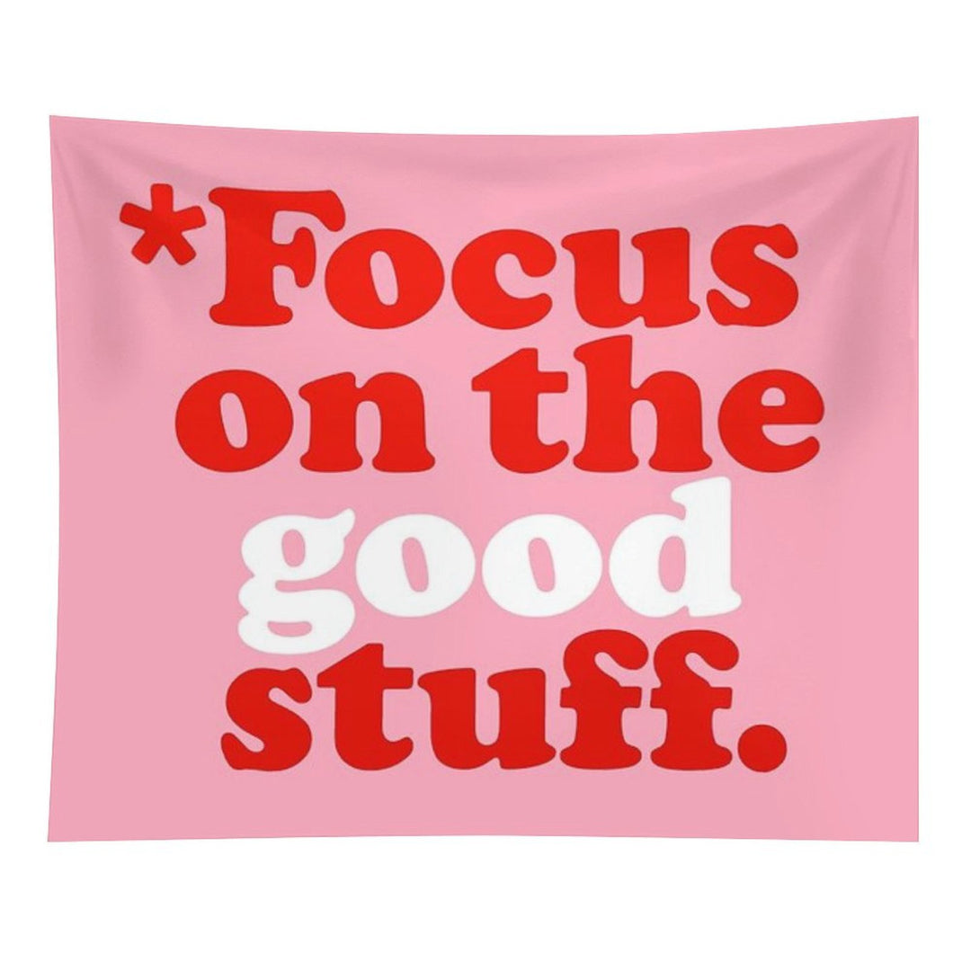 Focus On The Good Stuff {Pink & Red Version} Tapestry