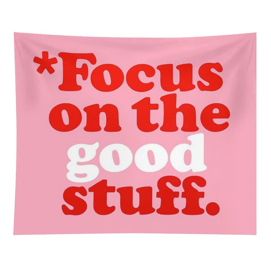 Focus On The Good Stuff {Pink & Red Version} Tapestry