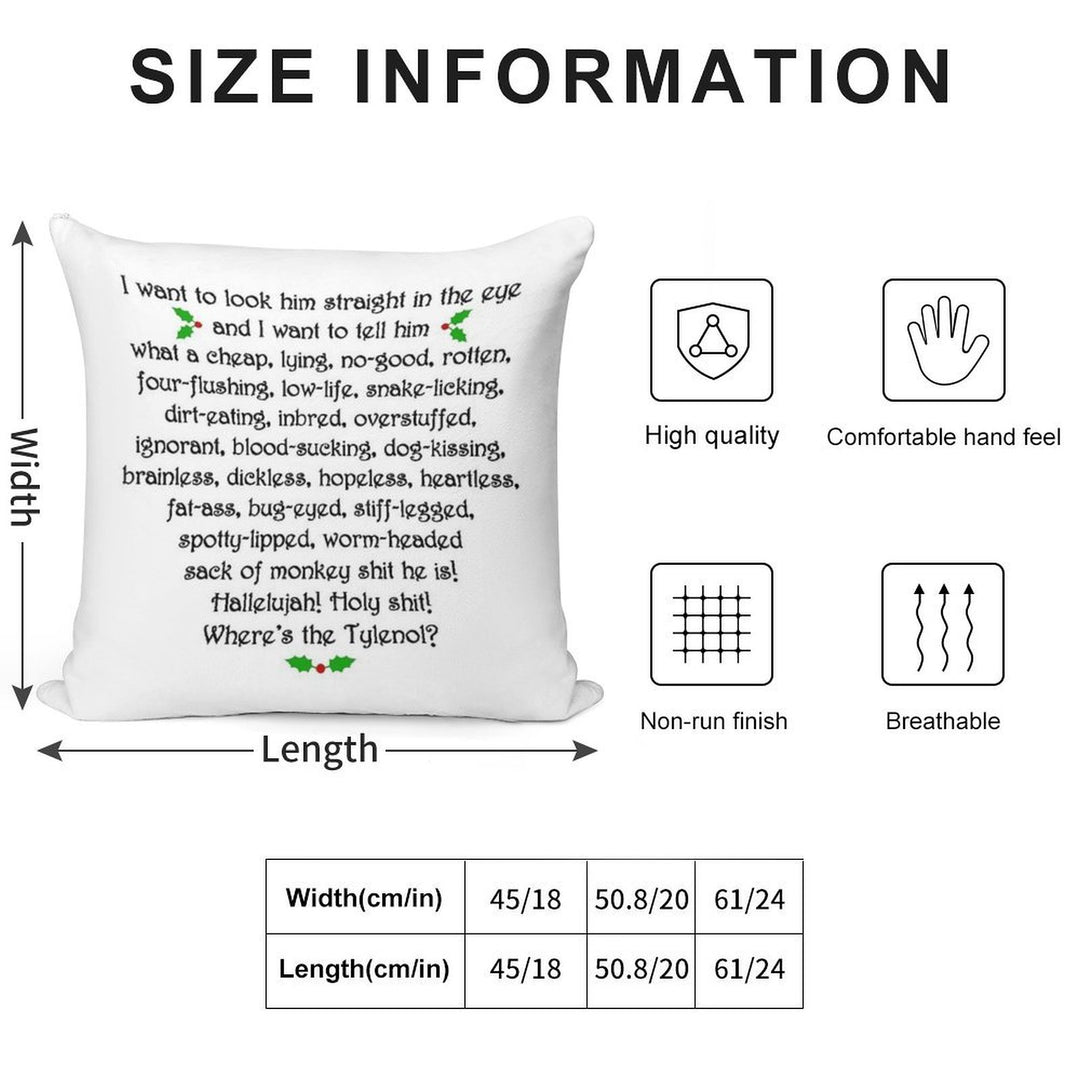 Clark Griswold Rant Soft Washable Throw Pillow