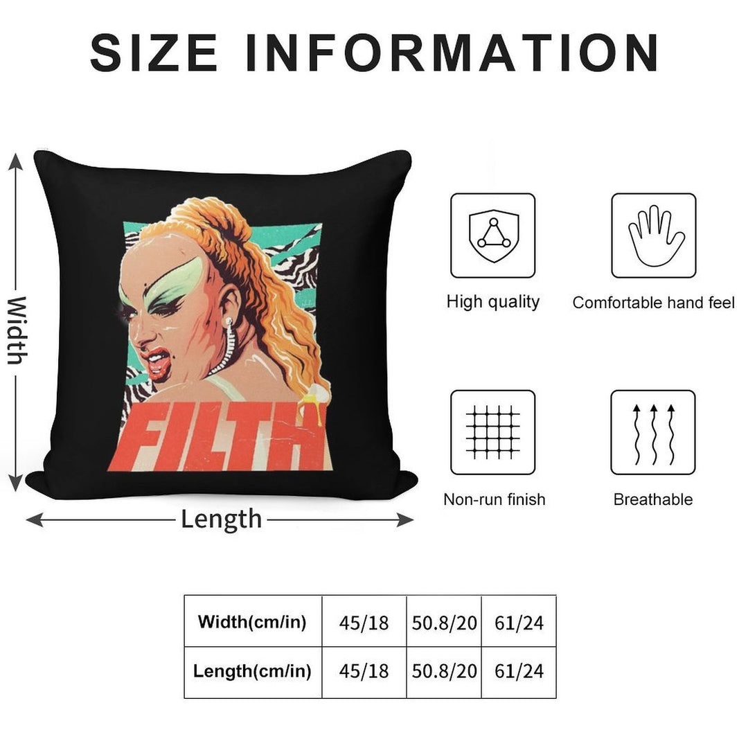 FILTH Soft Ultra-Soft Texture Throw Pillow