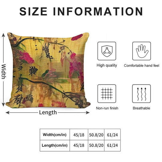 Oriental Painting. Japanese Style Soft Ultra-Soft Texture Throw Pillow