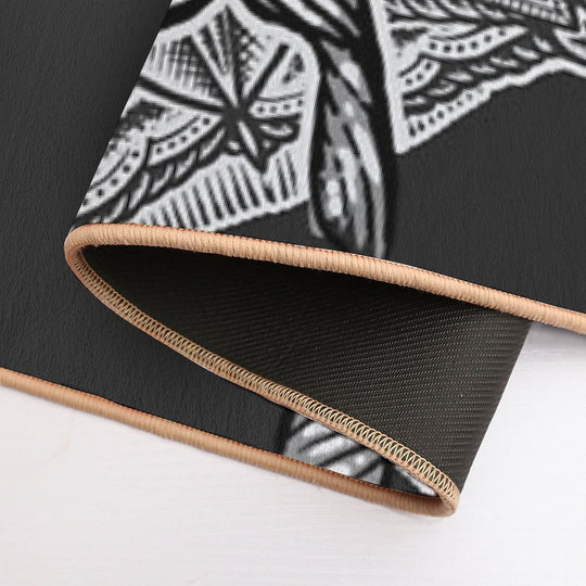 Frenchie Bulldog Mandala  Rapid-Drying Bath Mat