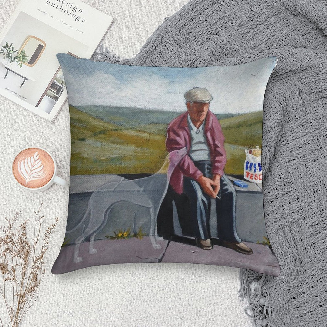 I Wonder If The Ol' Girl Misses Me As Much.. Soft Reinforced Edging Throw Pillow