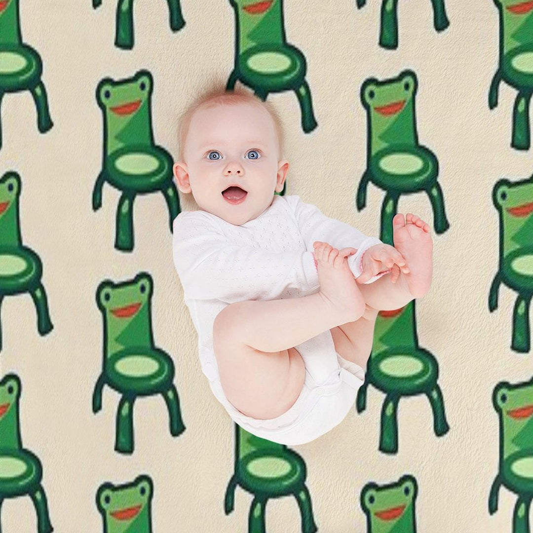 Froggy Chair Eco-conscious Throw Blanket