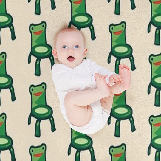 Froggy Chair Eco-conscious Throw Blanket