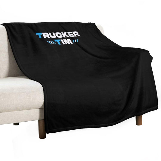 Trucker Tim Merch Trucker Tim Logo Velvety-soft Throw Blanket
