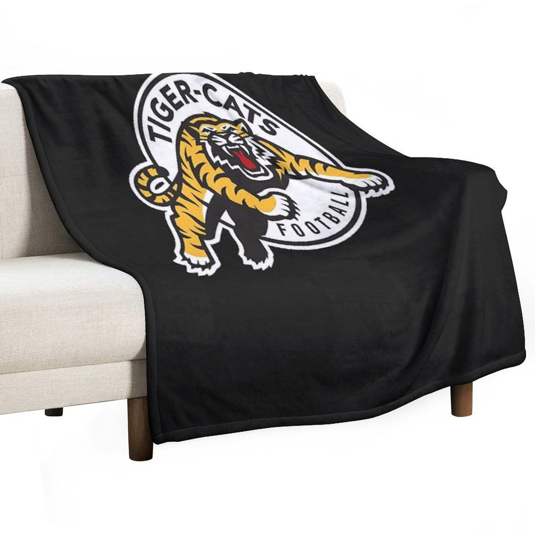 Hamilton Tiger Cats Cfl Logo Premium Throw Blanket