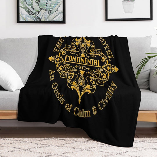 The Continental Hotel Plush Throw Blanket