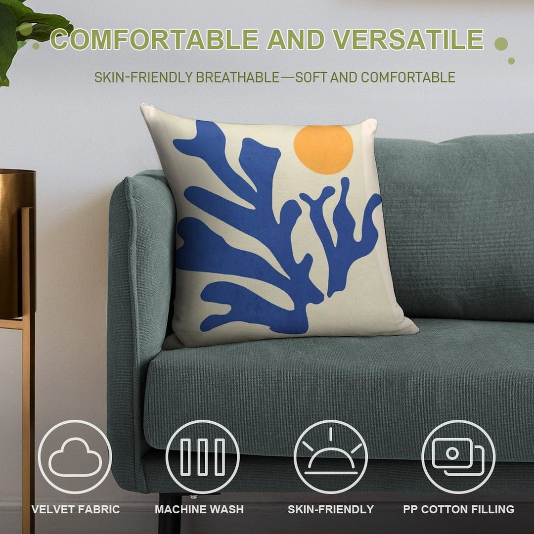 Sunshine Matisse Soft Hidden Zipper Throw Pillow